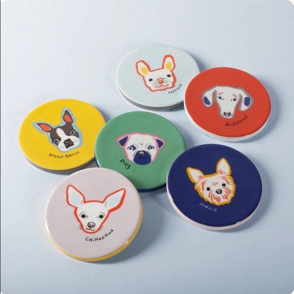 BFF Boston terrier ceramic coaster - Picture 2 of 7